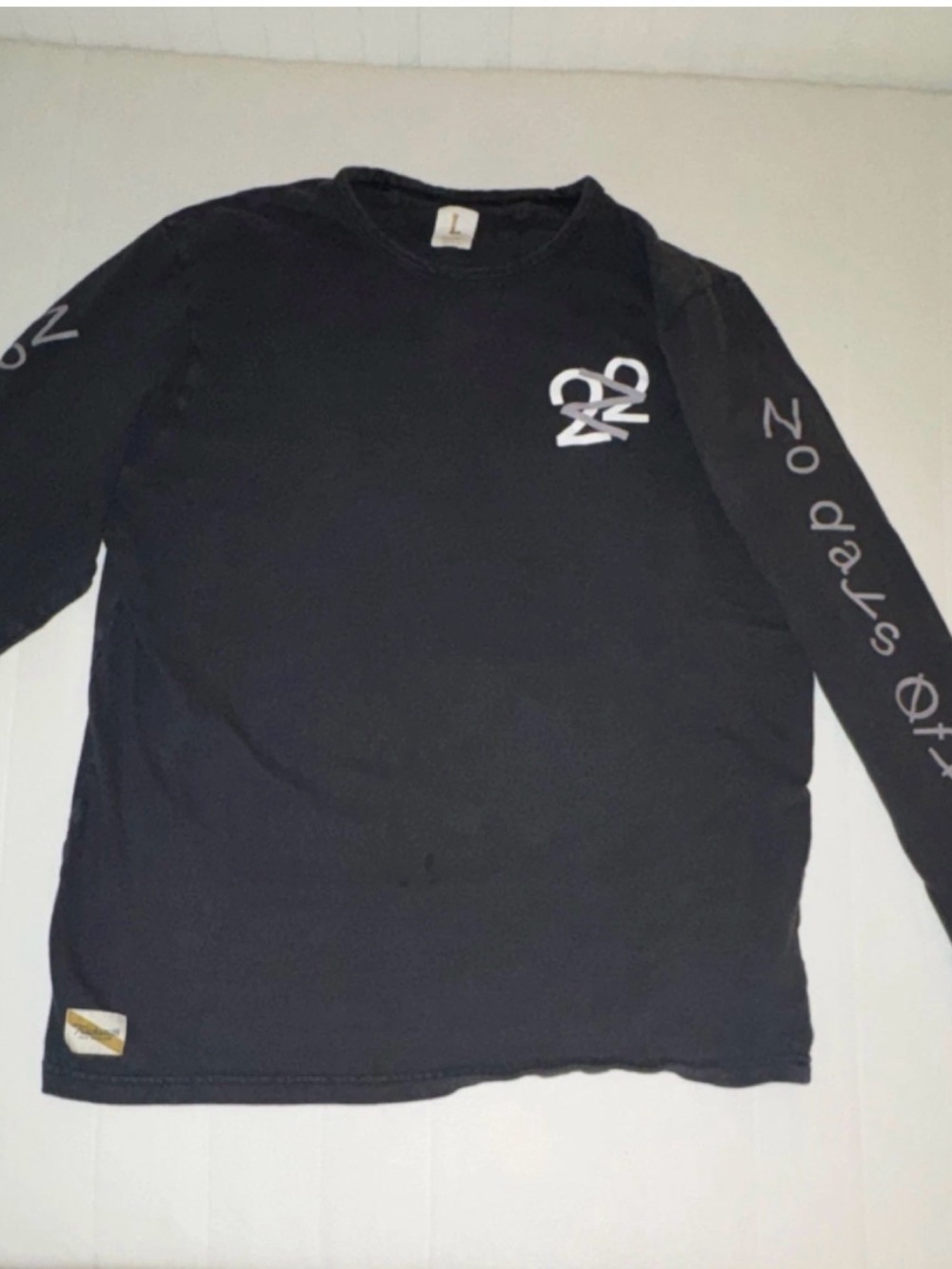 Tracksmith Black Long-Sleeve No Days Off Graphic Crew